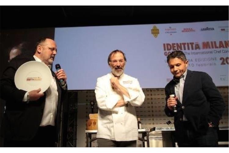 da sinistra: Paolo Marchi, Norbert Niederkofler e Michele Cannone